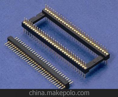 127mm20mm254mm单排双排圆孔排针排母镀金镀锡连接器